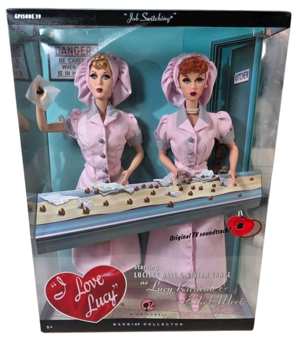 New! Mattel Barbie I Love Lucy Job Switching Episode 39 Lucy and Ethel Dolls